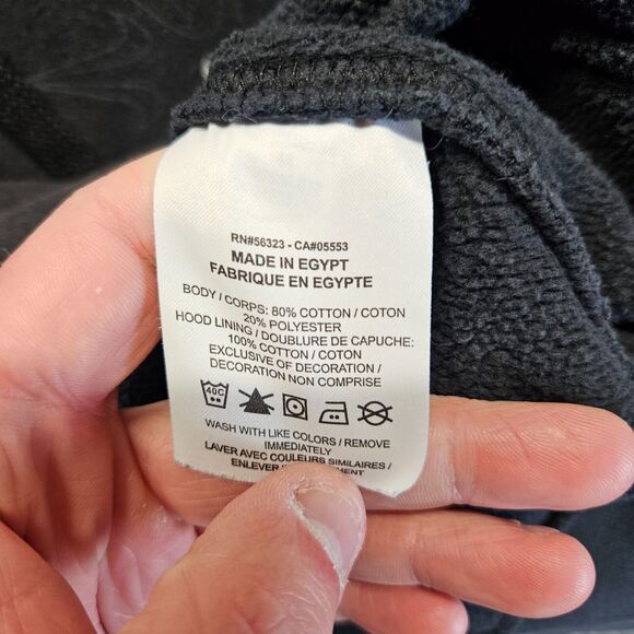 Nike AOP Gel Fleece Black Pullover Hoodie Mens Medium DM7930 010 Center Swoosh - Picture 6 of 9